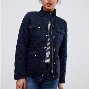 J.Crew Quilted Navy Field Jacket